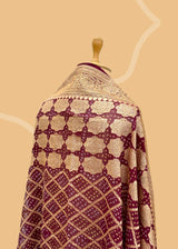 Wine georgette dupatta