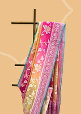 Ombré shaded georgette jaal saree