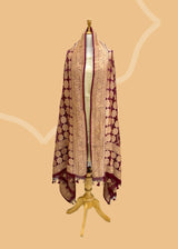 Wine georgette dupatta