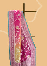 Ombré shaded georgette jaal saree