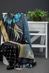 Midnight Bloom Dupatta