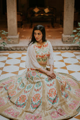 Silk Banarasi Lehenga by Roliana