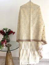 Off White Chanderi Suit Set 11