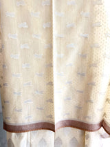 Off White Chanderi Suit Set 11