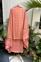 Peach Munga Cotton Suit Set