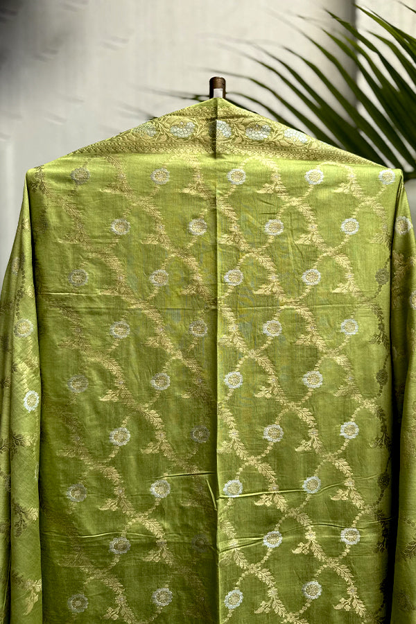 Parrot Green Munga Cotton Suit Set