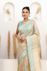 Ice cream Candy Soft Organza Saree