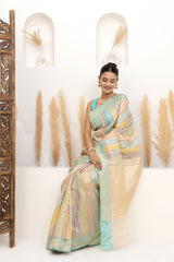 Ice cream Candy Soft Organza Saree