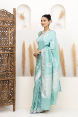 Sky Blue Ektaara Soft Silk Saree