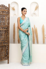 Sky Blue Ektaara Soft Silk Saree