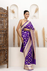 Purple Soft Katan Silk Saree