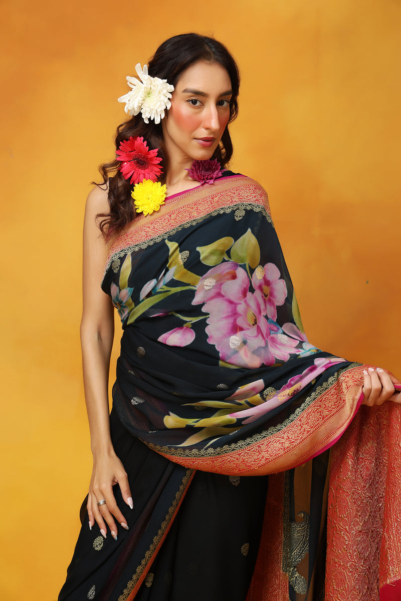 Keep It Pansy Georgette Saree