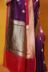 Orchid Whirlwind Organza Saree