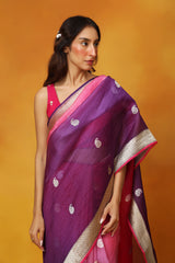 Orchid Whirlwind Organza Saree