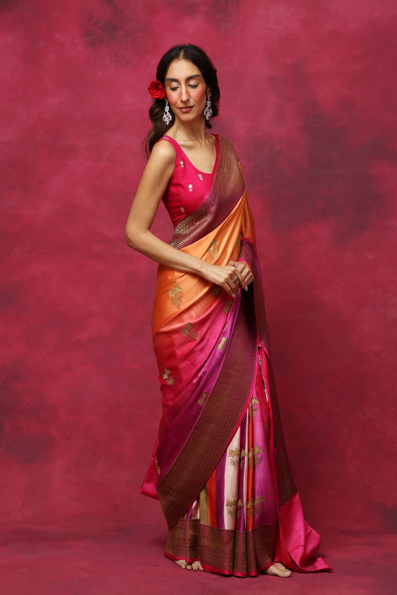 Cama Cama Camellia  SIlk Saree