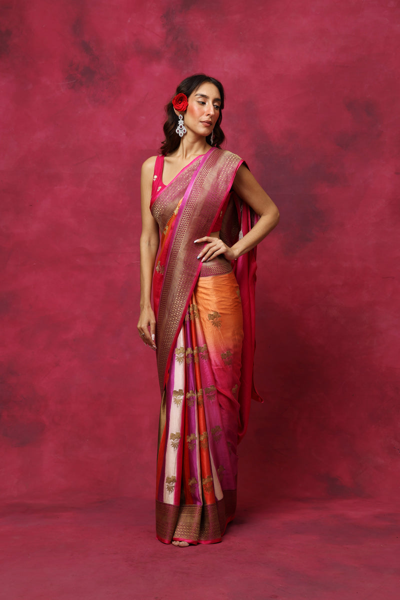Cama Cama Camellia  SIlk Saree