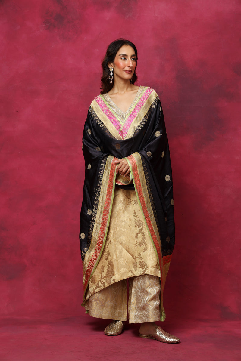 Shadow of the Iris Satin Dupatta