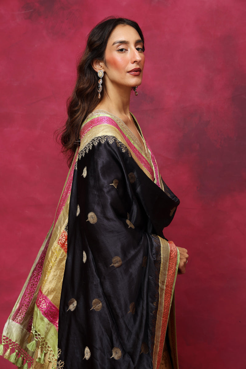 Shadow of the Iris Satin Dupatta
