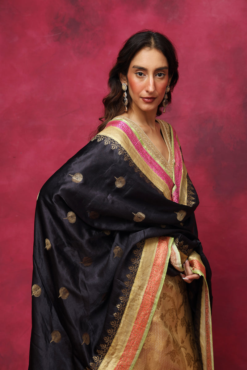 Shadow of the Iris Satin Dupatta