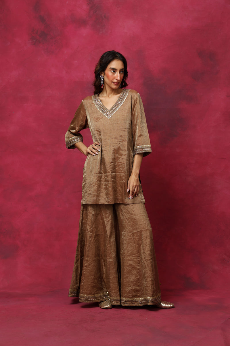 Call It a Day Lily Tissue Sharara Set