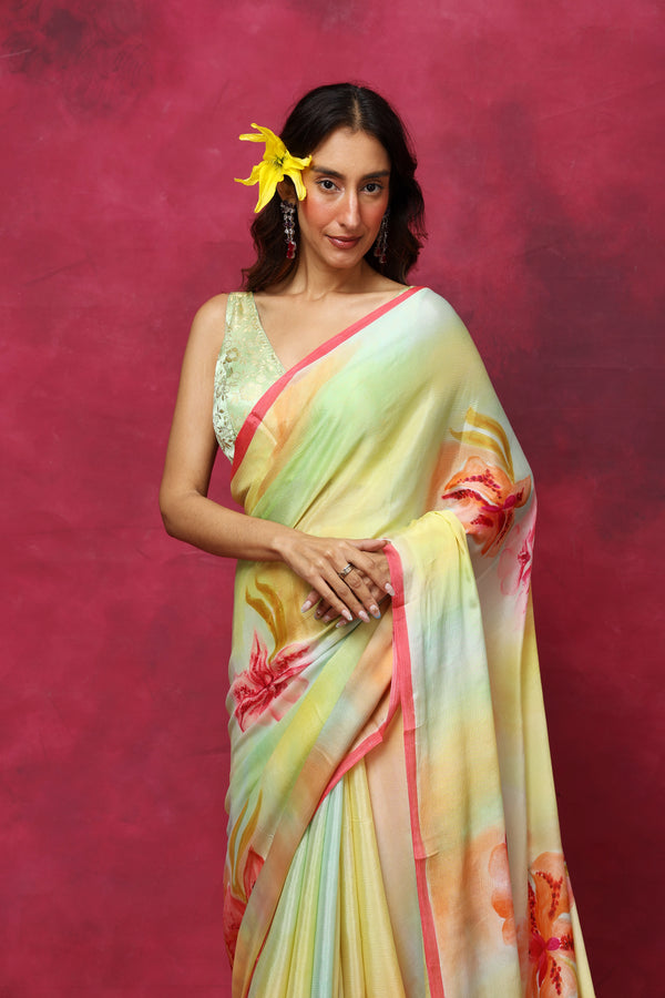 Envy Me Zinnia Chiffon Saree