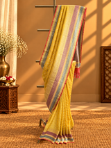 ⁠Jewel Tone Kadhwa Ektara Silk Saree