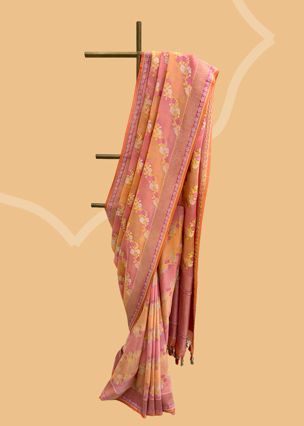 Rangkat handpainted georgette saree