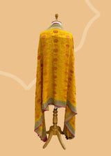 Yellow georgette dupatta