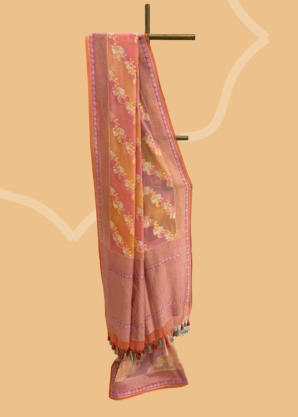 Rangkat handpainted georgette saree