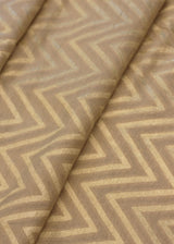 Chevron stripes brocade thaan in copper and gold zari. Shop pure handloom Benarasi Fabric thaans at Roliana Weaves New Delhi